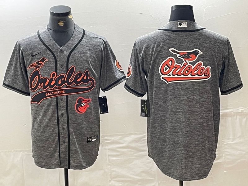 Men Baltimore Orioles Blank Grey Jointly 2024 Nike MLB Jersey style 6